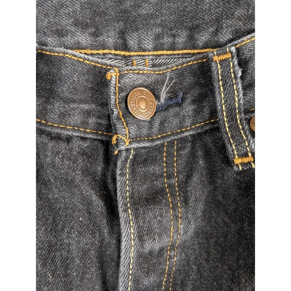 Levis 501XX Button Fly Jeans Mens 33x32 Faded Black Straight Fit Made in Mexico